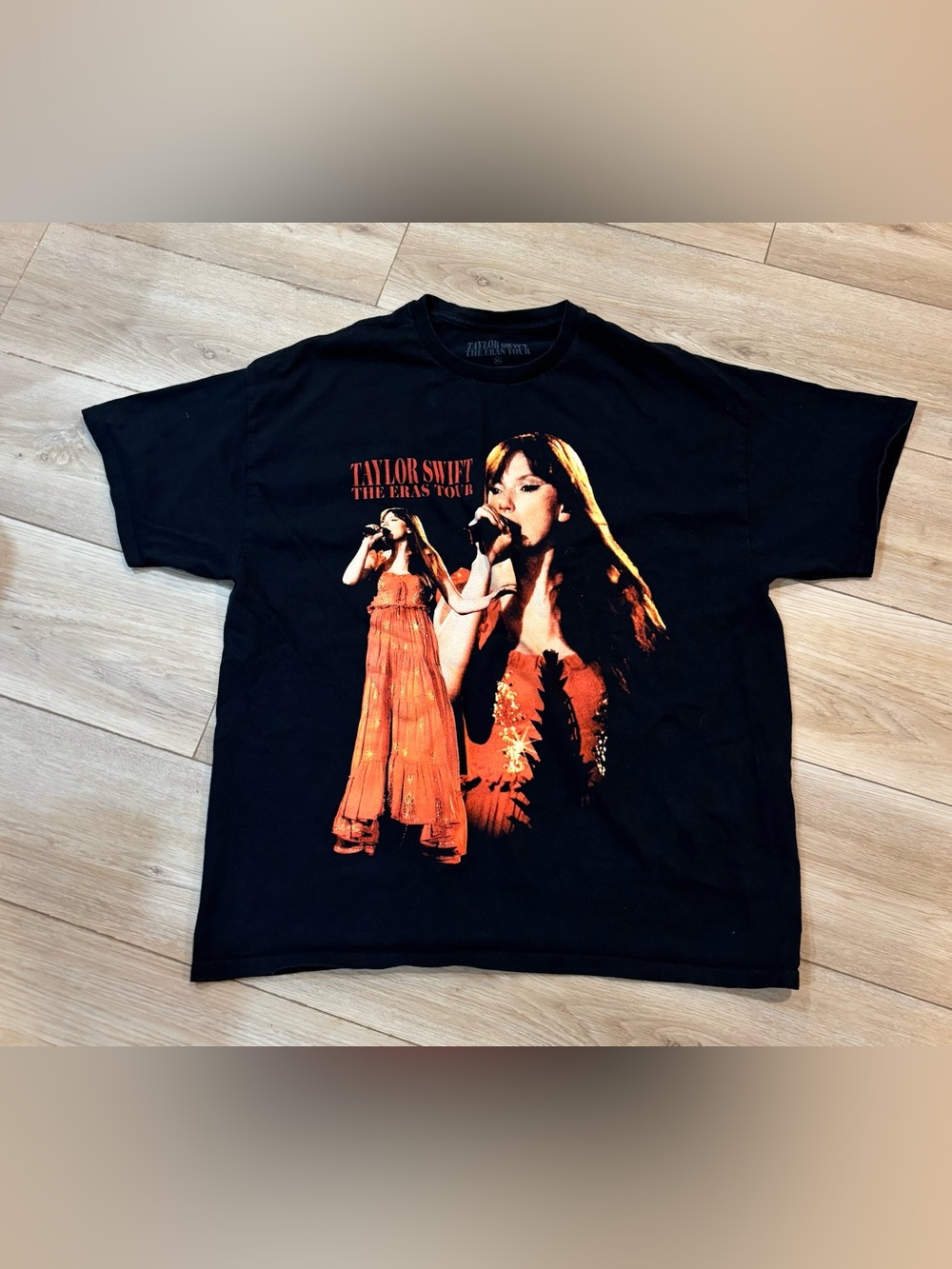 Taylor Swift The Eras Tour T-Shirt XL Evermore Black 2023-2024 Dates Willow
